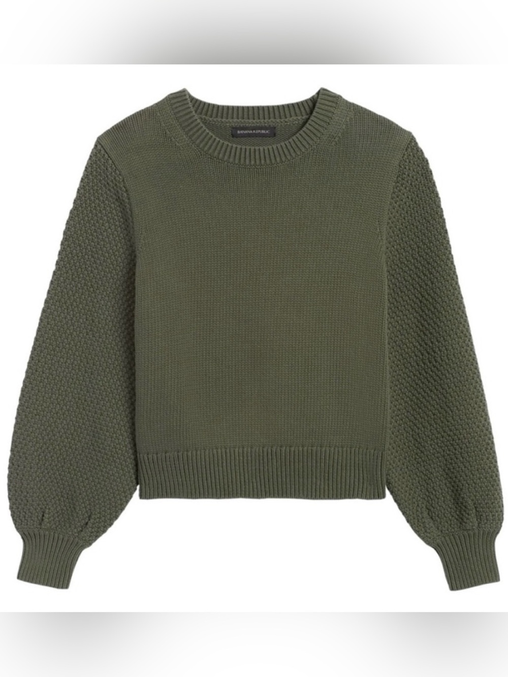Banana Republic Olive Balloon Sleeve Sweater